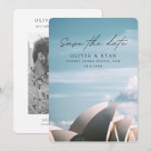 Sydney Opera House Bruiloft Save the Date Kaart (Voorkant / Achterkant)