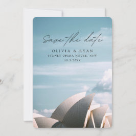 Sydney Opera House Bruiloft Save the Date Kaart