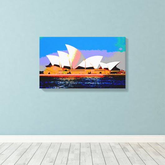 Sydney Opera House Canvas Afdruk (Insitu (Houten vloer))