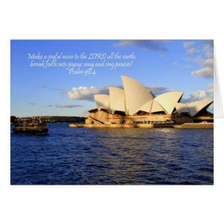 Sydney Opera House Card met Bijbel vers