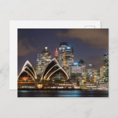 Sydney Opera house & cityscape at night, Australië Briefkaart (Voorkant / Achterkant)