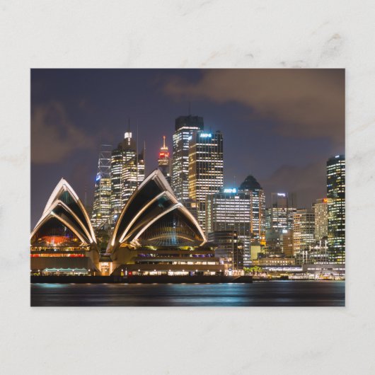 Sydney Opera house & cityscape at night, Australië Briefkaart (Voorkant)