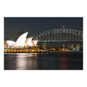Sydney Opera house en Harbour bridge Foto Afdruk (Voorkant)