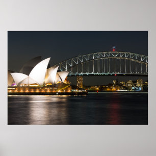 Sydney Opera house en Harbour bridge Poster
