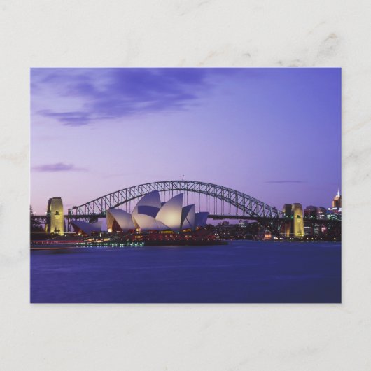 Sydney Opera House en Harbour, New South 2 Briefkaart (Voorkant)