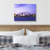 Sydney Opera House en Harbour, New South 2 Canvas Afdruk (Insitu (Slaapkamer))