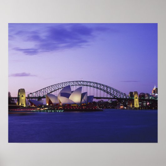 Sydney Opera House en Harbour, New South 2 Poster (Voorkant)