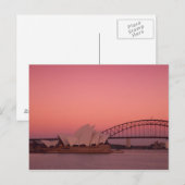 Sydney Opera House en Harbour, Nieuw Zuid Briefkaart (Voorkant / Achterkant)