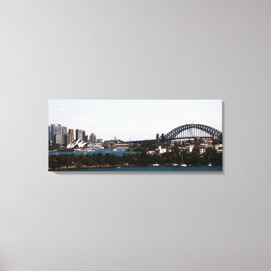Sydney" Opera House & Harbor Bridge Canvas (Voorkant)