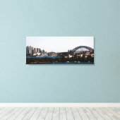 Sydney" Opera House & Harbor Bridge Canvas (Insitu (Houten vloer))