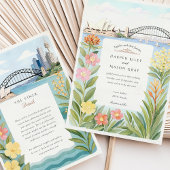 Sydney Opera House Harbour Bridge Wedding Kaart