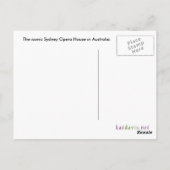 Sydney Opera House in Australië Briefkaart (Achterkant)