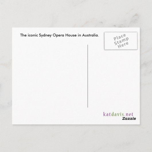 Sydney Opera House in Australië Briefkaart (Achterkant)