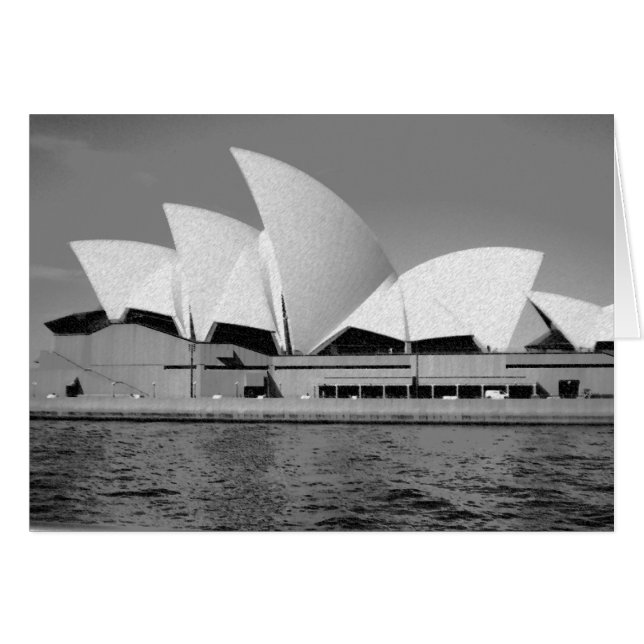 Sydney Opera House in Black en White (Voorkant Horizontaal)