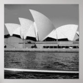 Sydney Opera House in Black en White Poster (Voorkant)