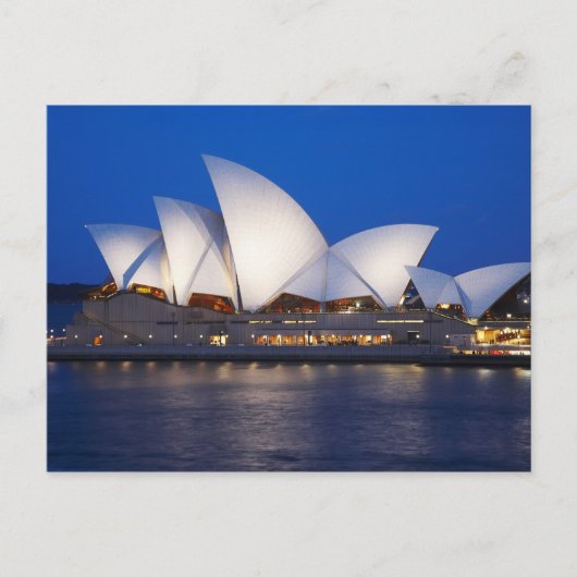 Sydney Opera House in Night, Sydney, New South Briefkaart (Voorkant)