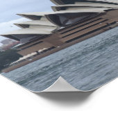 Sydney Opera House in Sunlight gesteund door Cloud Poster (Hoek)