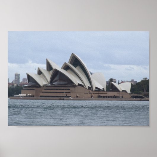 Sydney Opera House in Sunlight gesteund door Cloud Poster (Voorkant)