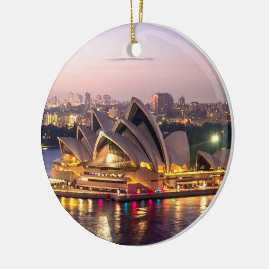 Sydney Opera House in the Evening Keramisch Ornament (Links)