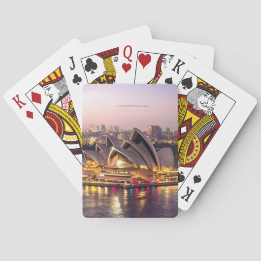 Sydney Opera House in the Evening Pokerkaarten (Achterkant)