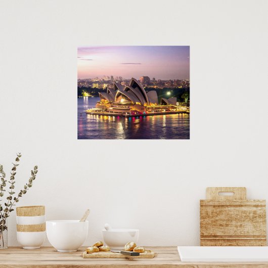 Sydney Opera House in the Evening Poster (Keuken)