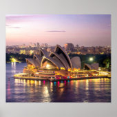 Sydney Opera House in the Evening Poster (Voorkant)