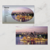 Sydney Opera House in the Evening Visitekaartje (Voorkant / Achterkant)