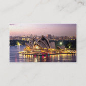Sydney Opera House in the Evening Visitekaartje (Achterkant)