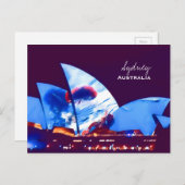Sydney Opera House kleurful Australia Briefkaart (Voorkant / Achterkant)