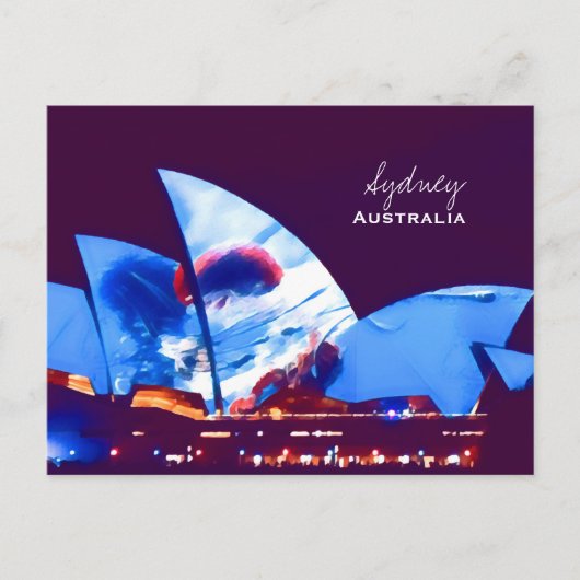 Sydney Opera House kleurful Australia Briefkaart (Voorkant)