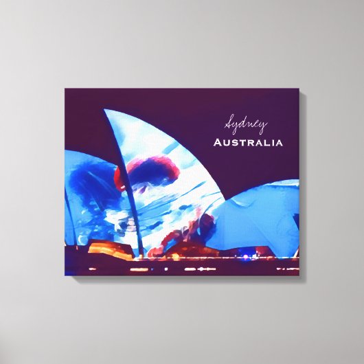 Sydney Opera House kleurful Australia Canvas Afdruk (Voorkant)