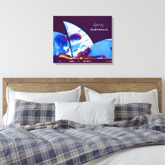 Sydney Opera House kleurful Australia Canvas Afdruk (Insitu (Slaapkamer))