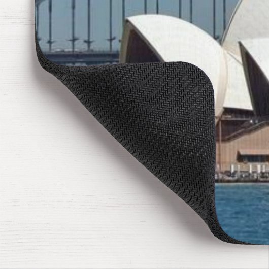 Sydney Opera House met Harbour Bridge Background. Muismat (Hoek)