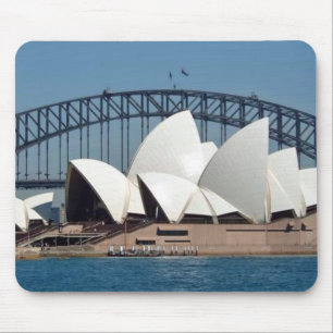 Sydney Opera House met Harbour Bridge Background. Muismat