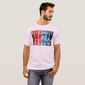 Sydney Opera House Modern Abstracte Kunst T-shirt (Voorkant volledig)