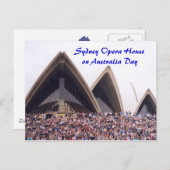 Sydney Opera House op Australia Day Briefkaart (Voorkant / Achterkant)