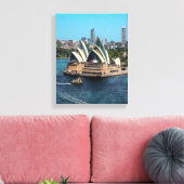 Sydney - OPERA HOUSE - panorama Canvas Afdruk (Insitu (Woonkamer))