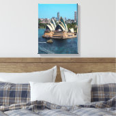 Sydney - OPERA HOUSE - panorama Canvas Afdruk (Insitu (Slaapkamer))