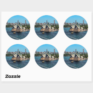 Sydney - OPERA HOUSE - panorama Ronde Sticker