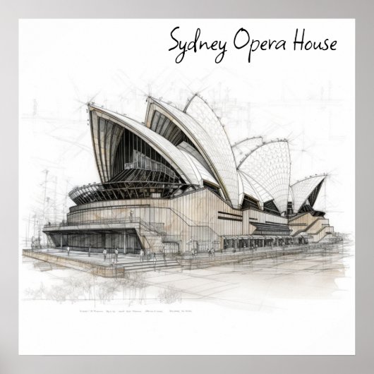 Sydney Opera House Poster (Voorkant)