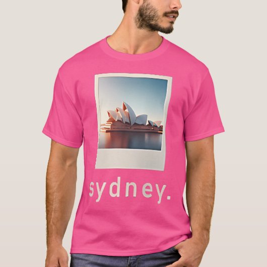 Sydney Opera House Retro Foto T-shirt (Voorkant)