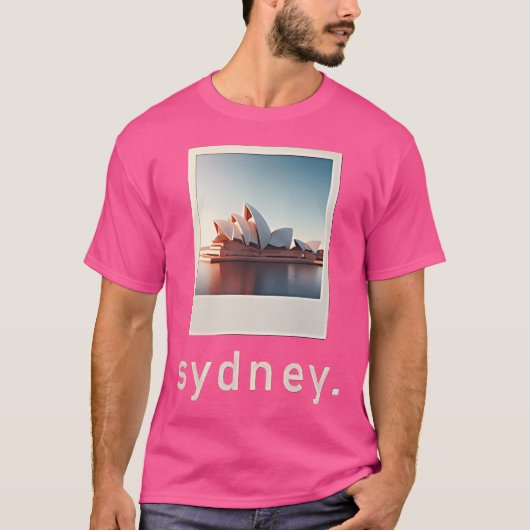 Sydney Opera House Retro Foto T-shirt (Voorkant)