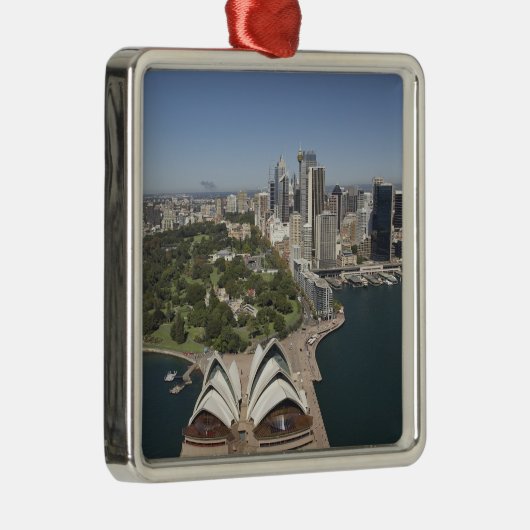 Sydney Opera House, Royal Botanic Gardens, CBD Metalen Ornament (Rechts)