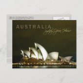Sydney Opera House 's nachts Briefkaart (Voorkant / Achterkant)
