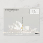Sydney Opera House 's nachts Briefkaart (Achterkant)