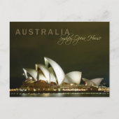 Sydney Opera House 's nachts Briefkaart (Voorkant)