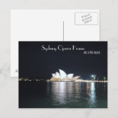 Sydney Opera House 's nachts Briefkaart (Voorkant / Achterkant)