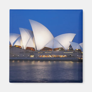 Sydney Opera House 's nachts, Sydney, Nieuw-Zuid-W Magneet