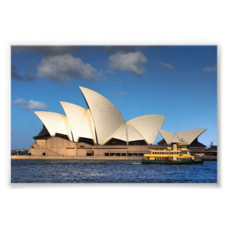 Sydney Opera house side uitzicht met Ferry Austral Foto Afdruk
