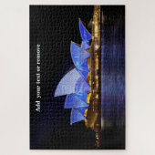 Sydney Opera House stak 's nachts op in Australië. Legpuzzel (Verticaal)